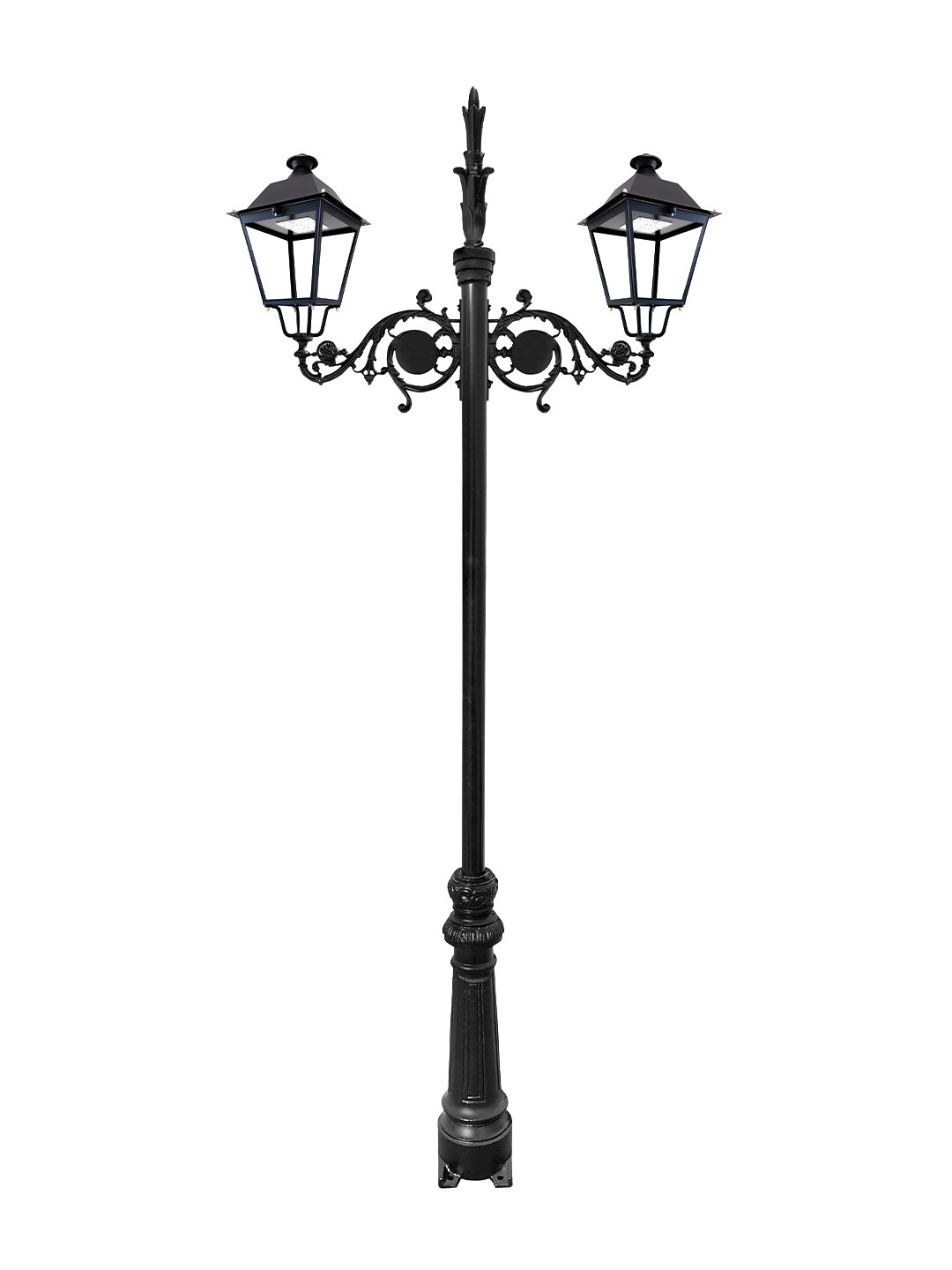 mixta 07 Farola Villa Mixta de fundición con brazos decorativos para espacios urbanos