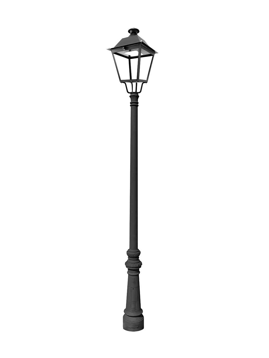 villa 02 Farola clásica modelo Villa de fundición para alumbrado público