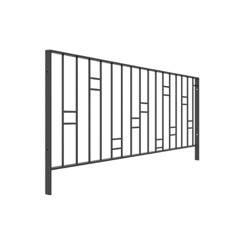 Valla América peatonal de acero con pletina y redondo, pintura poliéster oxirón, accesible y resistente a exteriores