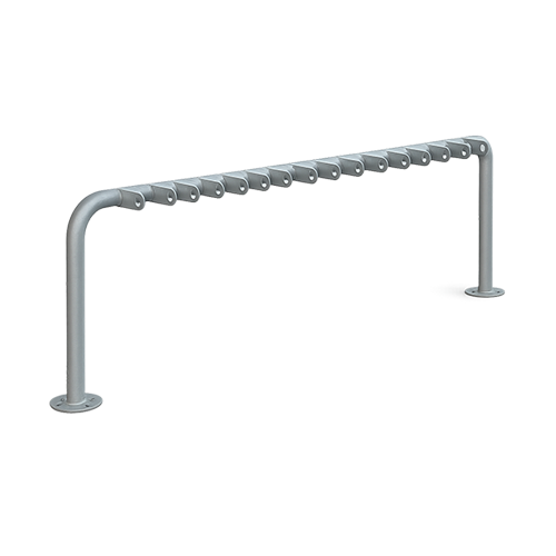 Aparcabicicleta Amsterdam de acero cincado para 5 o 10 patinetes, resistente, seguro y apto para exteriores