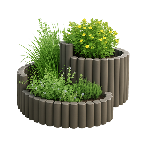 Jardinera Brenta para cultivo de hierbas y especias, diseño resistente y organizado para interior o exterior